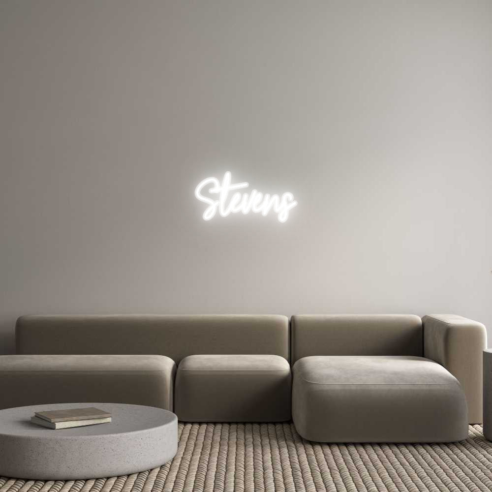 Customized Neon Sign: Stevens