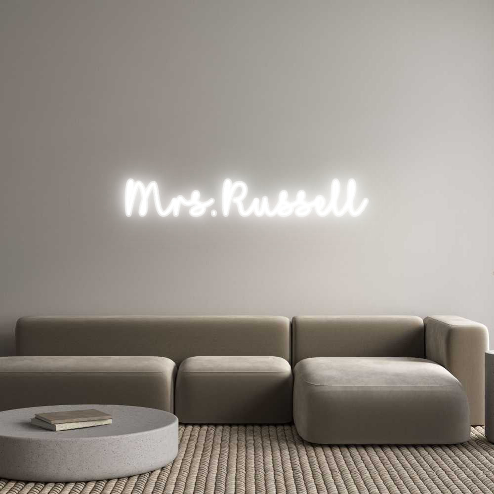 Customized Neon Sign: Mrs. Russell