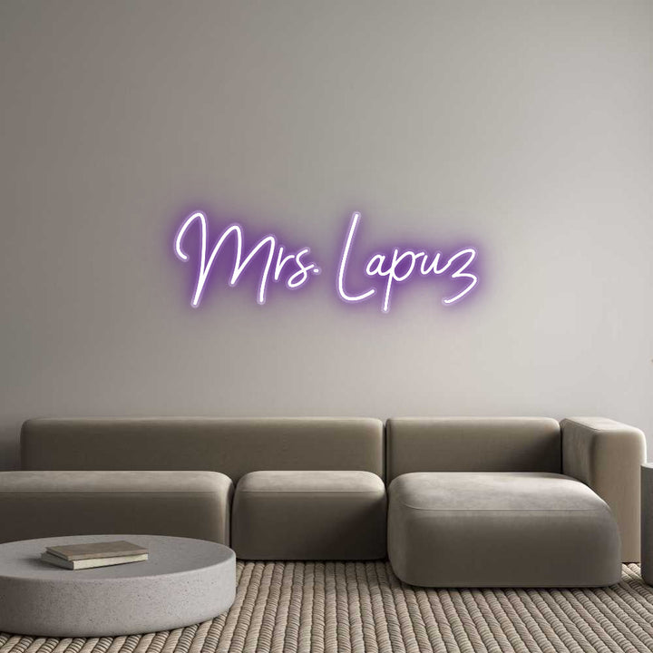 Customized Neon Sign: Mrs. Lapuz