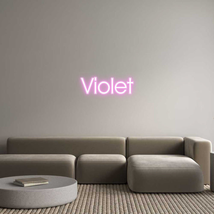 Customized Neon Sign: Violet