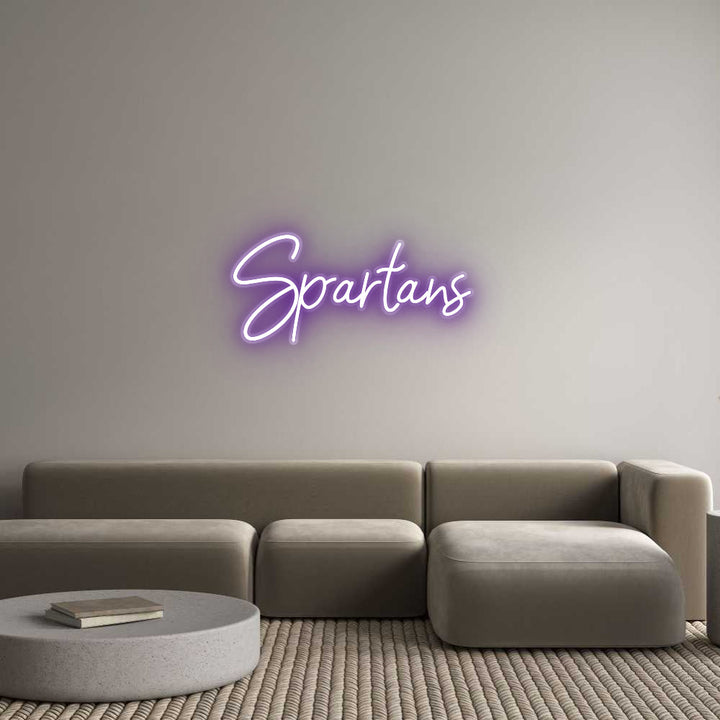 Customized Neon Sign: Spartans