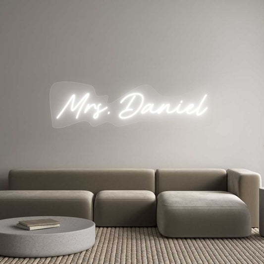 Customized Neon Sign: Mrs. Daniel