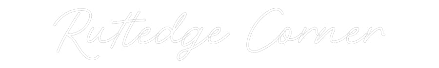 Customized Neon Sign: Rutledge Corner