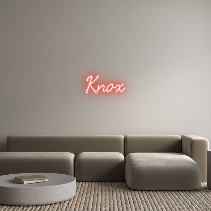Customized Neon Sign: Knox