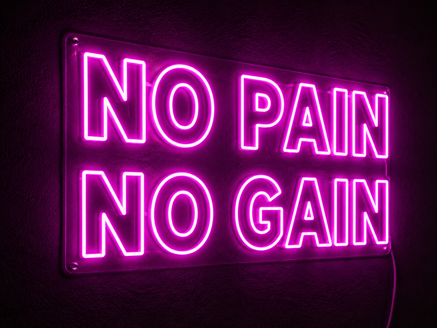 No Pain No Gain Neon Sign Motivational Wall Decor
