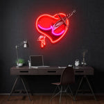 Heart sword design UV art LED neon light modern wall décor Neon.Shop