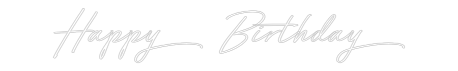 Customized Neon Sign: Happy Birthday