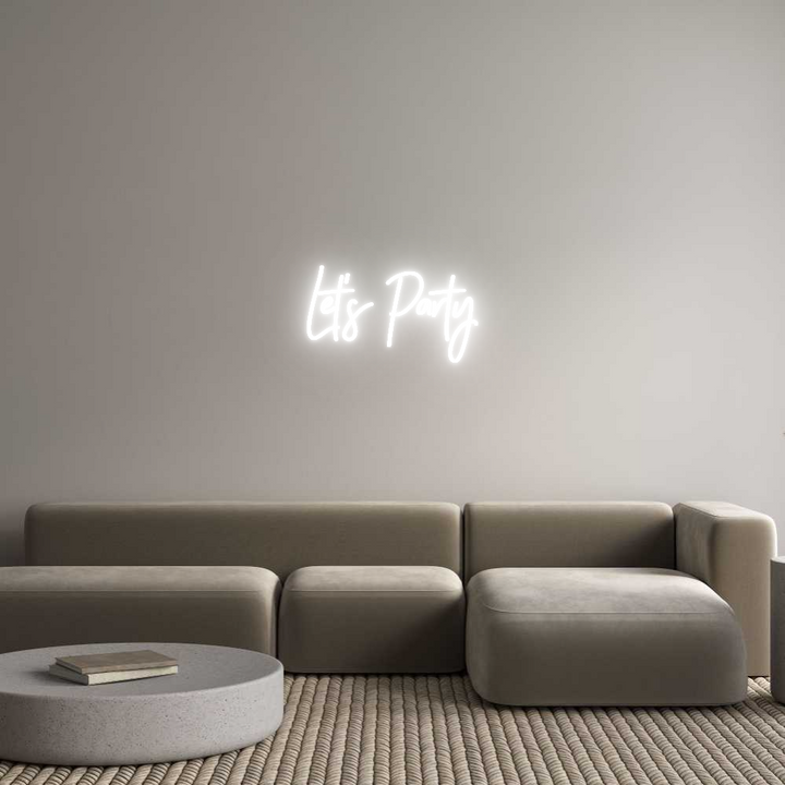 Customized Neon Sign: Let's Party