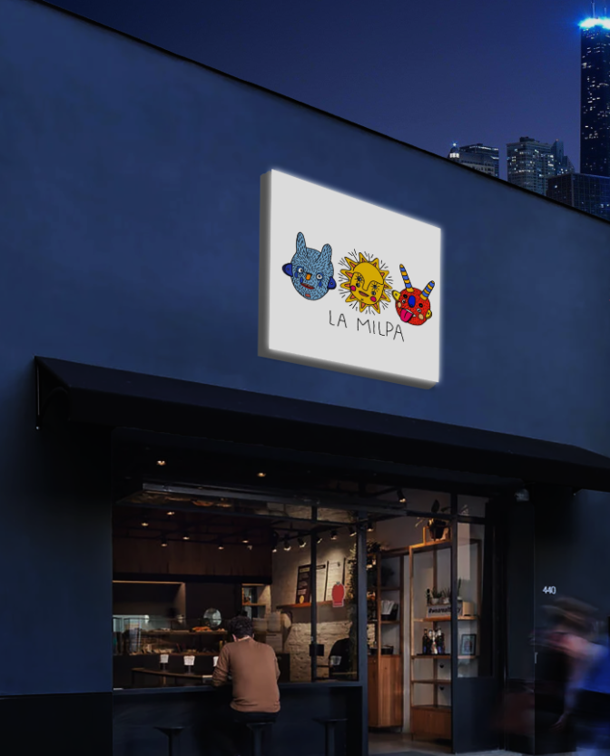 Light Box Sign for Marcela Armendariz