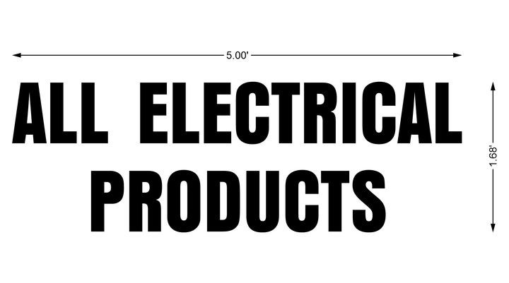 3D NON-LIT Sign For ALL ELECTRICAL PRODUCTS