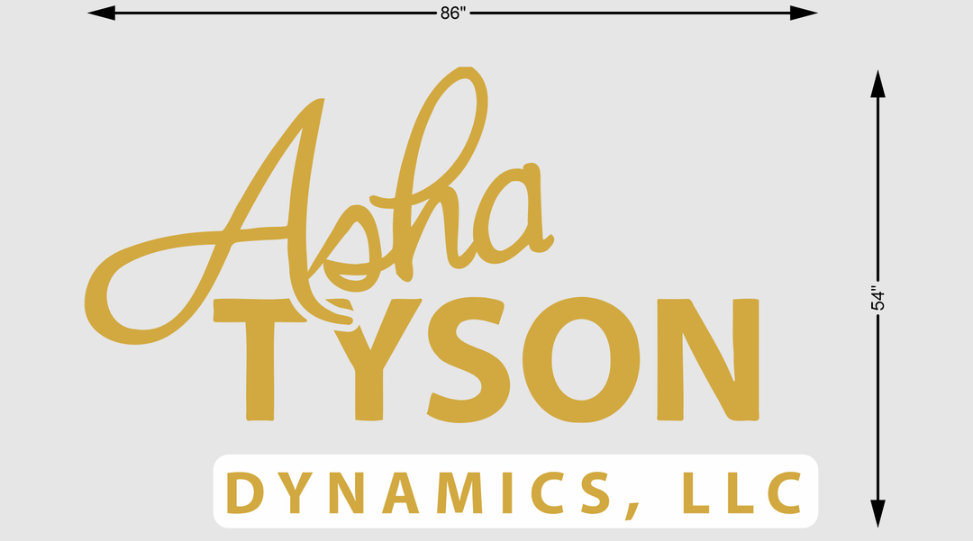 3D UV Acrylic Double -lit Sign For Asha Tyson