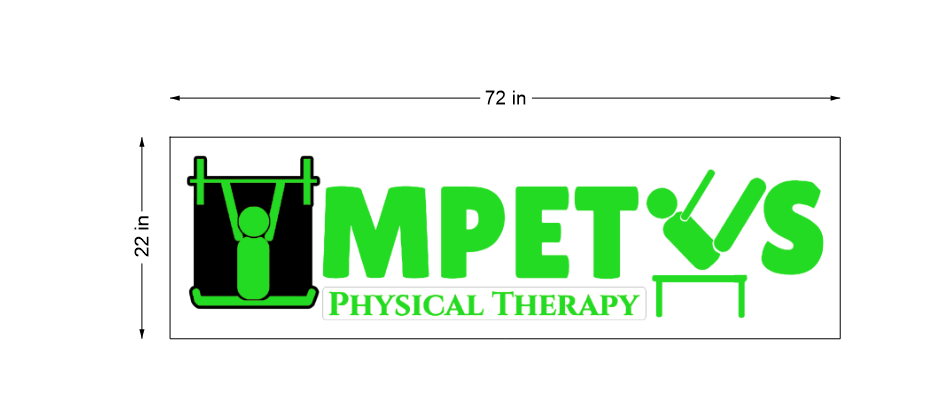 3D UV Acrylic Frontlit with backboard sign for Impetus Physical