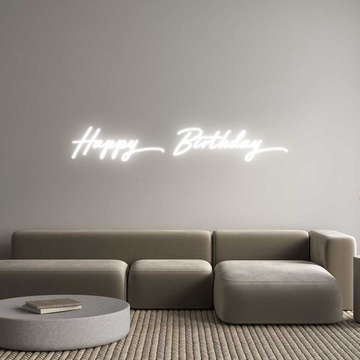 Customized Neon Sign: Happy Birthday