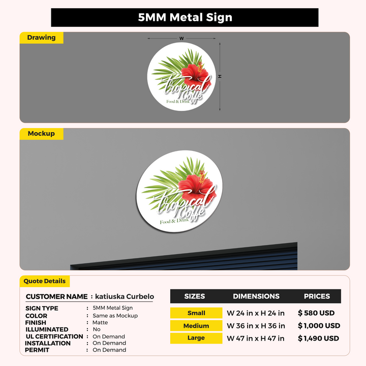 Custom Signs For katiuska Curbelo