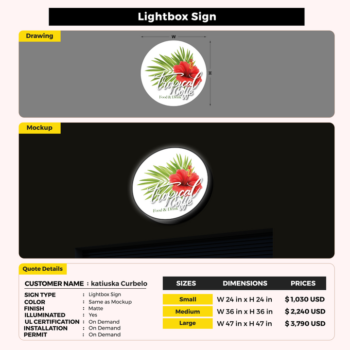 Custom Signs For katiuska Curbelo