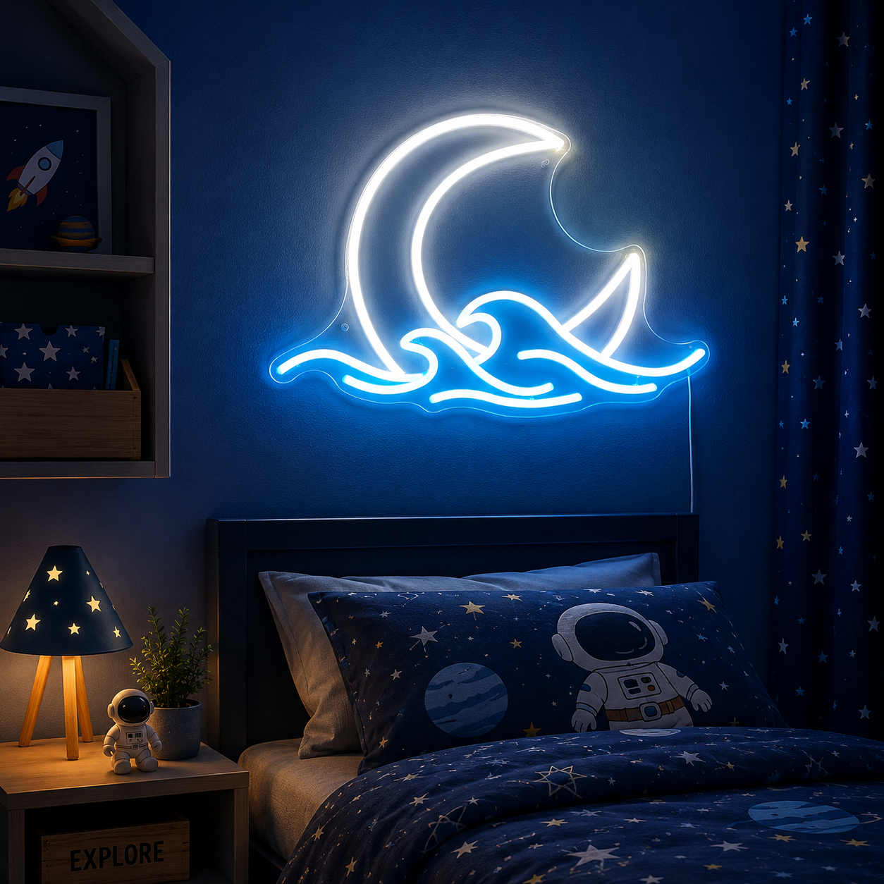 Cozy Mother & Child Bedroom Neon Sign
