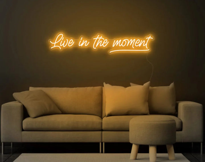 Live in the Moment Valentine's Day Neon Sign