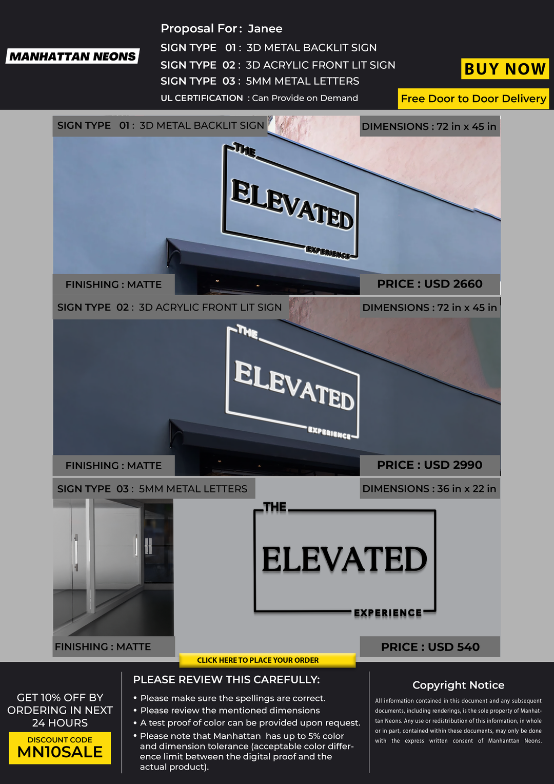 Custom Signs For Janee