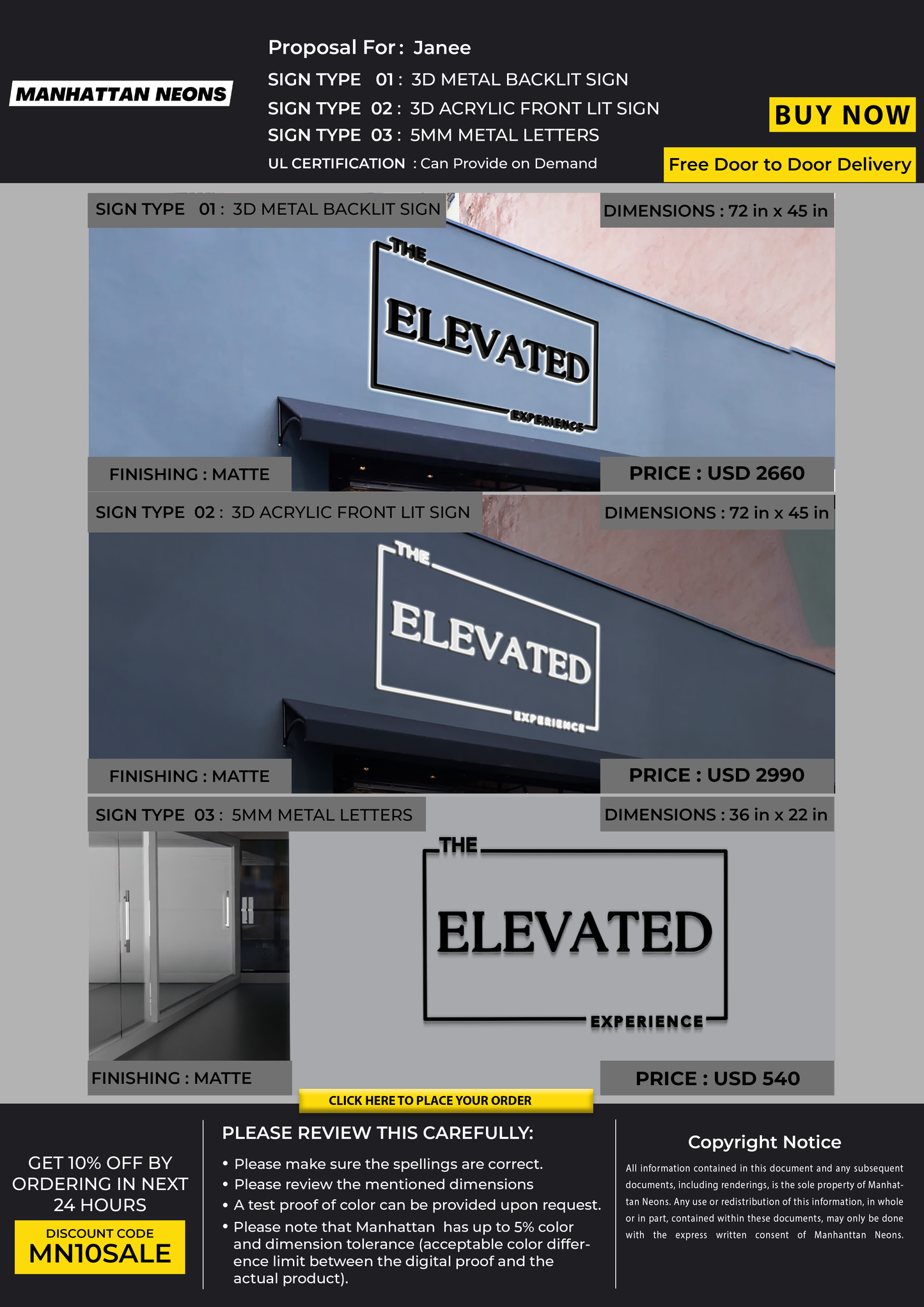 Custom Signs For Janee