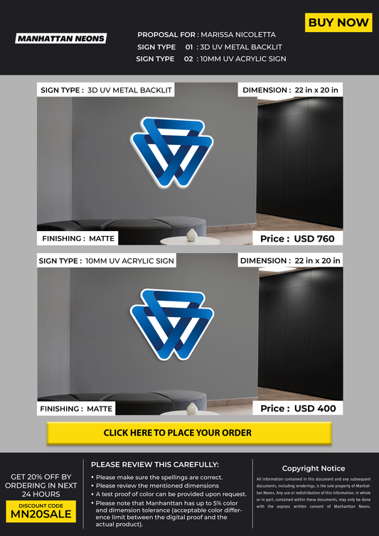 Business Signage for marissa nicoletta