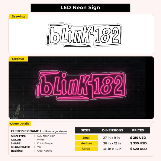 LED neon signs for mikenna goodman