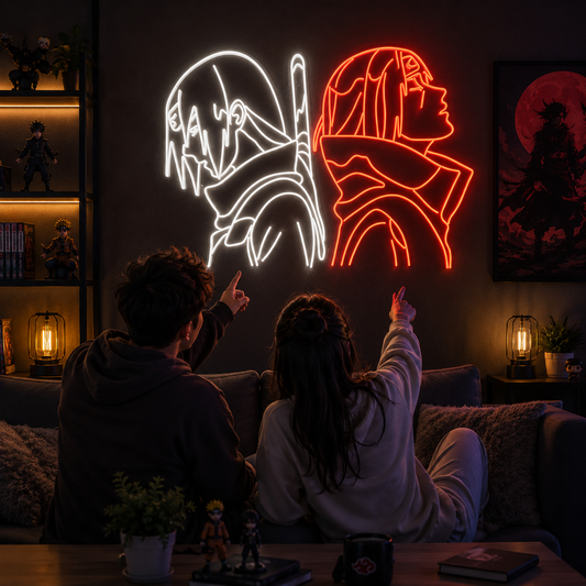 Anime Duo Neon Sign LED Wall Art for Living Room & Gaming Space