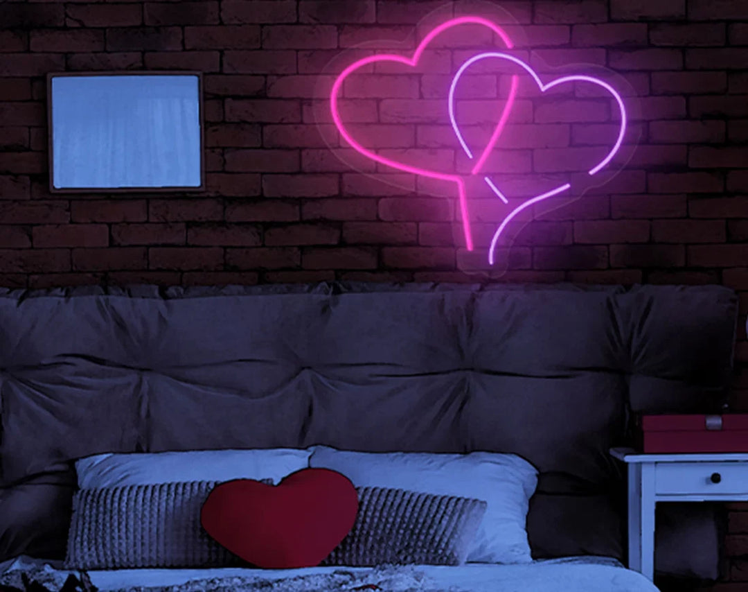 Neon Heart Valentine's Day Neon Sign by manhattanneons.com – Light up your space with this glowing heart design.