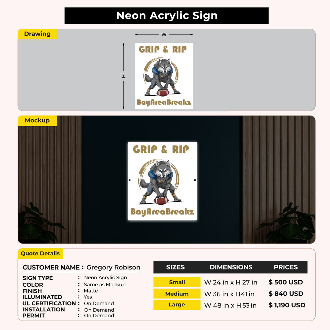 Custom Signs For Gregory Robison