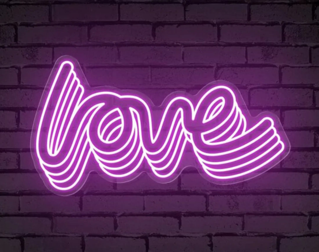 Polychrome Love Word Valentine's Day Neon Sign by manhattanneons.com – Brighten your space with a colorful love statement.