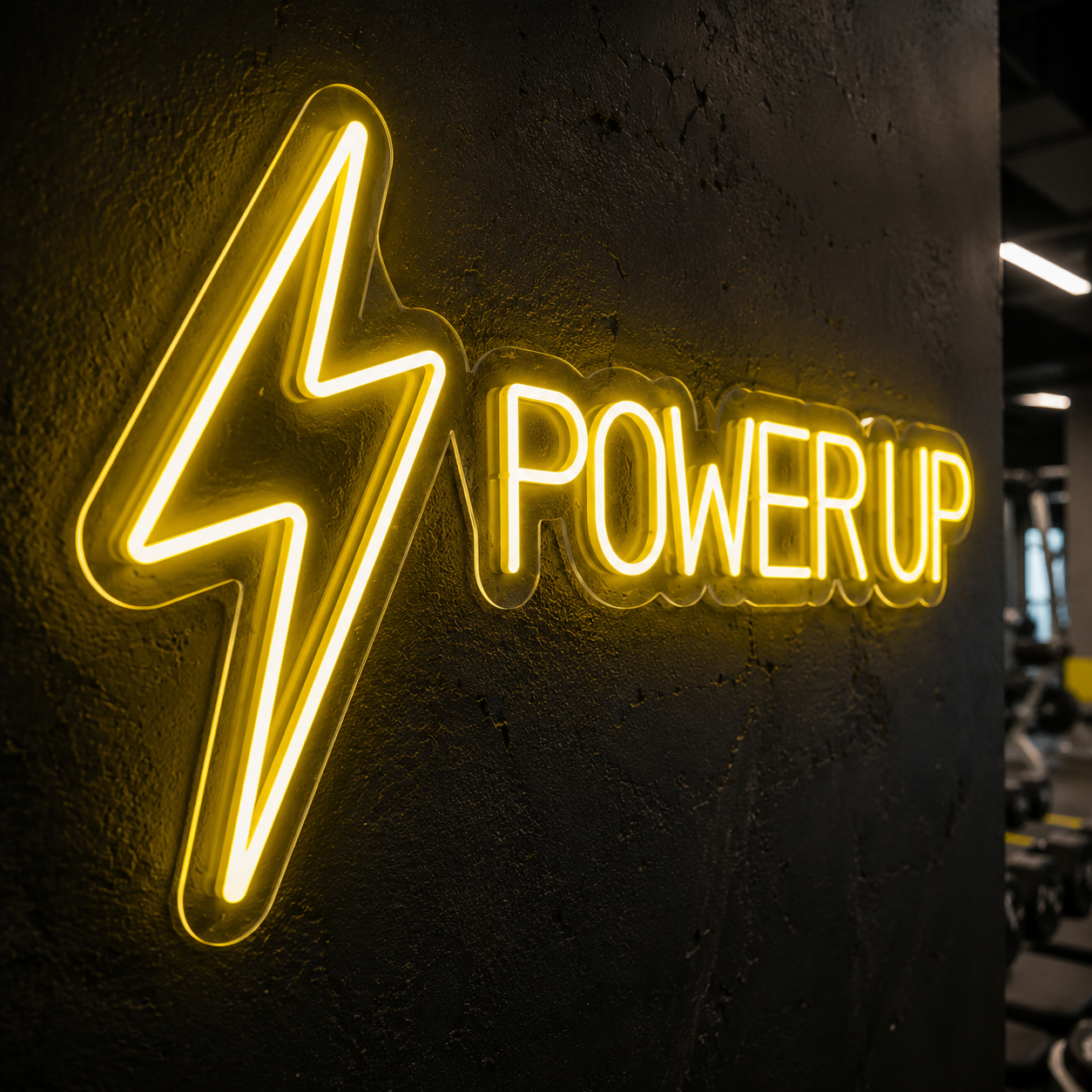 Power Up LED Neon Sign Gym & Fitness Wall Décor