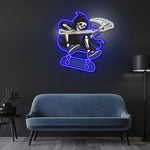 Reapers UV Art LED Neon Sign in black and purple colour by manhattanneons.com