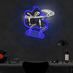 Reapers UV Art LED Neon Sign with striking UV art glow, edgy LED wall décor by Neon.Shop