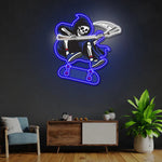 Reapers UV Art LED Neon Sign with striking UV art glow, edgy LED wall décor by Neon.Shop