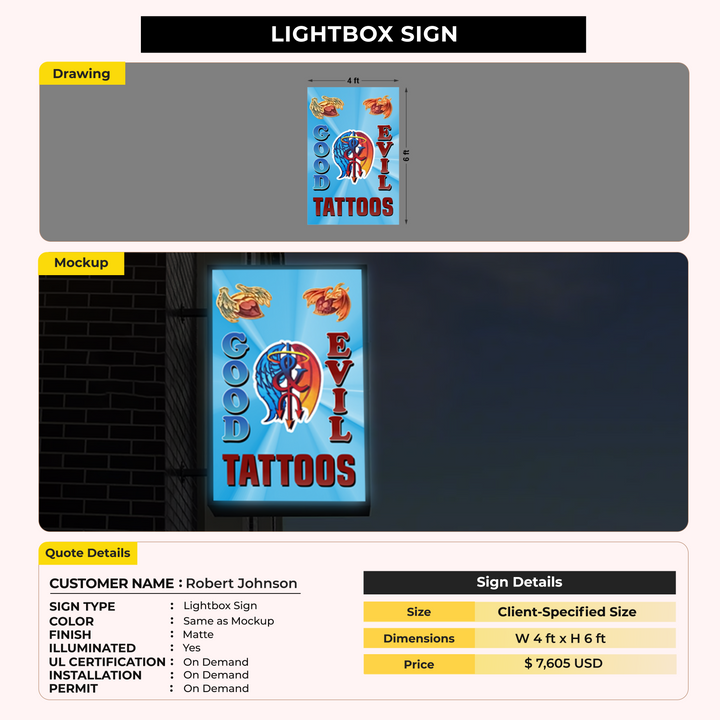 Lightbox Sign For Robert Johnson