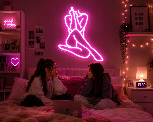 Neon Wall Sign Stylish Bedroom Décor