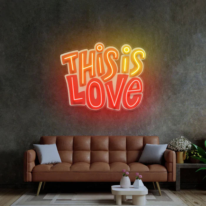 This Is Love UV Art LED Neon Sign