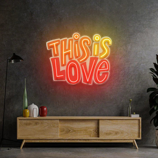 This Is Love UV Art LED Neon Sign