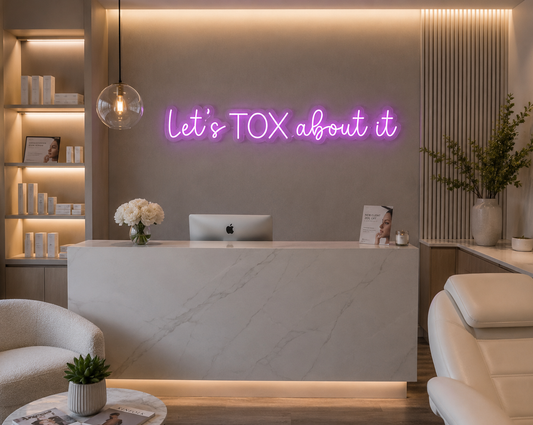 Warm White LED Neon Sign Minimalist Med Spa Wall Decor by Neon.shop
