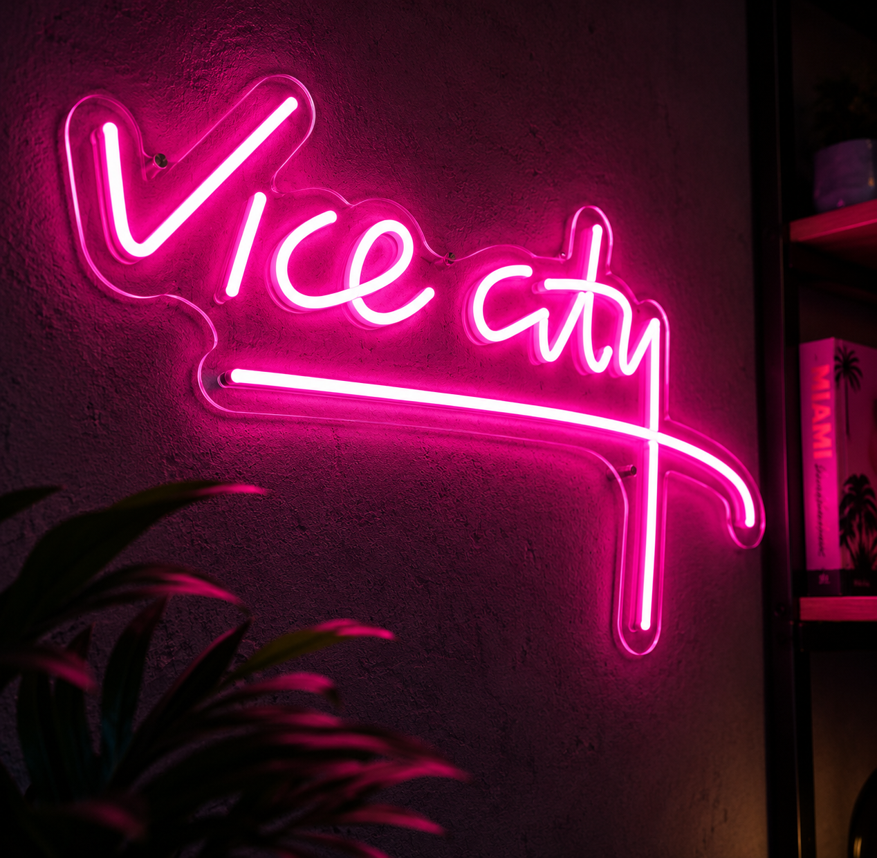 Vice City Neon Wall Sign Retro Gaming Vibes