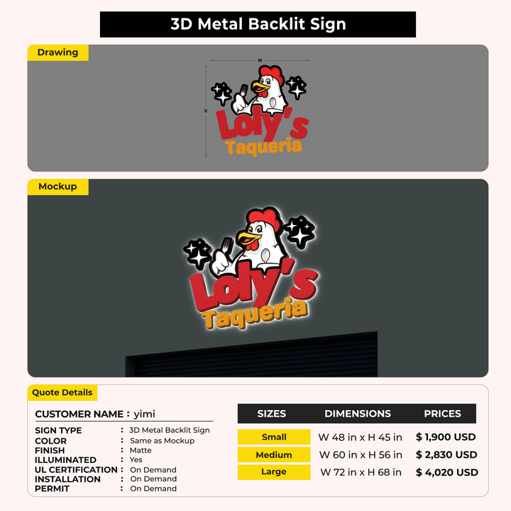 Custom Signs For yimi